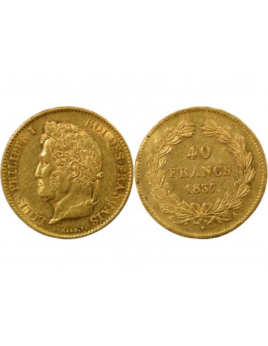 Louis-Philippe Ier Domard 40 francs Or 1837 A - Paris