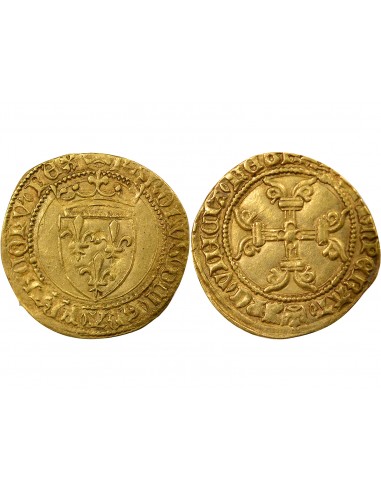 Charles VII 6e Emission 1/2 ecu d'or Or 1450-1455 A Paris