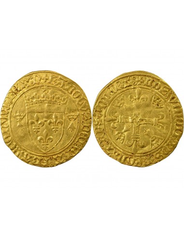 Charles VIII 1 ecu d'or Or 1492-1498 T Nantes