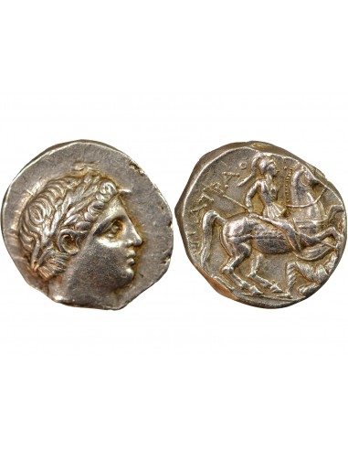 Royaume de Péonie Patraos 1 tetradrachme Argent 335-315 Av JC