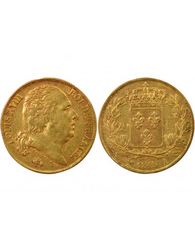 Louis XVIII 20 francs Or 1818 A - Paris