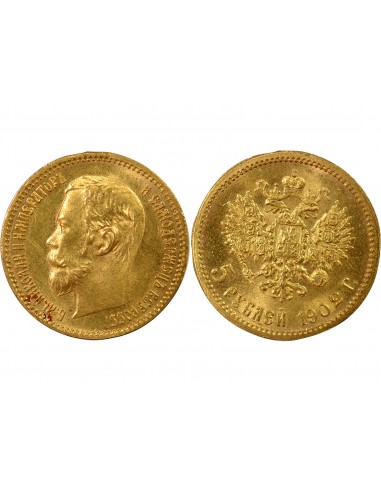 Russie Nicolas II 5 roubles Or 1902 Saint-Petersbourg