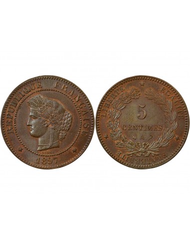 5 centimes Bronze 1897 A - Paris