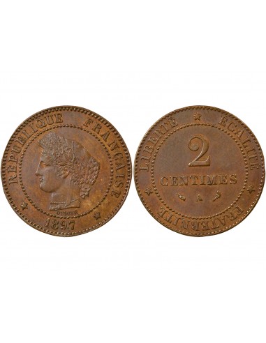 2 centimes Bronze 1897 A - Paris