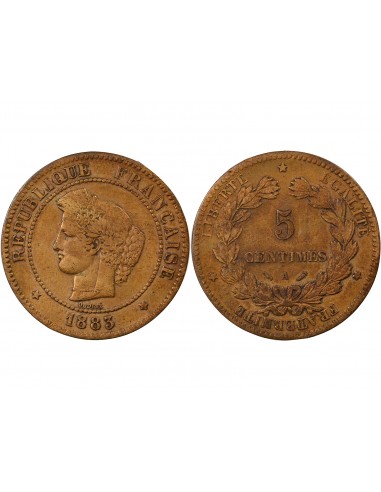 5 centimes Bronze 1883 A - Paris