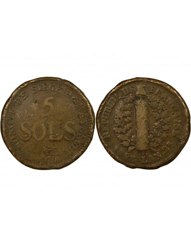 Siège de Mayence 5 sols Bronze 1793 Mayence