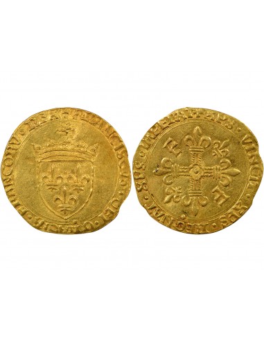 François Ier 3e Emission 1 ecu d'or au soleil Or 1519-1528 B Rouen