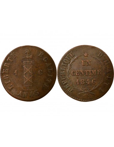 Haïti 1 centime Cuivre 1846 A Paris