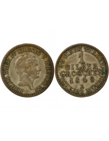 Etats Allemands (Prusse) Frédéric-Guillaume IV 1 groschen Billon 1849 A Berlin