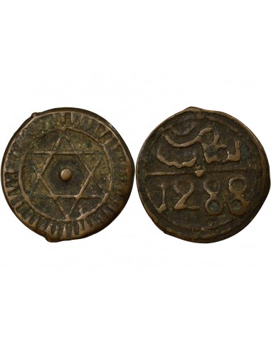 Maroc Mohammed IV 4 falus Bronze 1288 (1871-1872) Fès