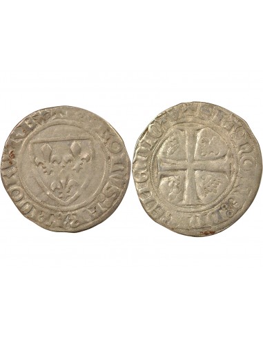 Charles VI Guénar 1 blanc Billon 1385-1422