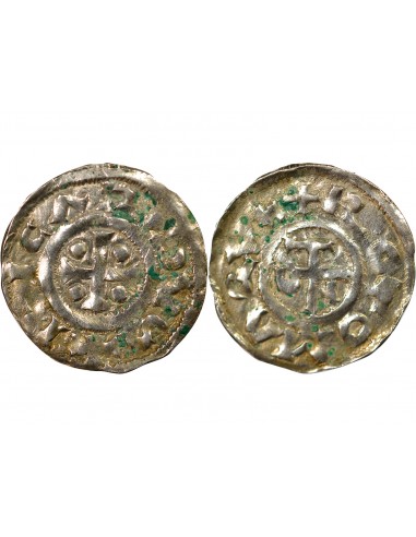 Richard I de Normandie 1 denier Argent 943-996 B Rouen