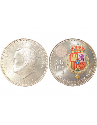 Espagne Philipe VI d'Espagne 50e Anniversaire 10 euro Argent 2018 AI Madrid