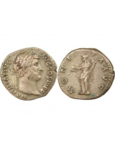 Rome Empire Hadrien Moneta 1 denier Argent 121