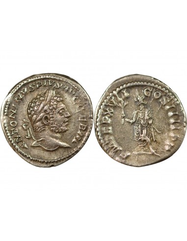 Rome Empire Caracalla Caracalla Debout 1 denier Argent 214 R Rome