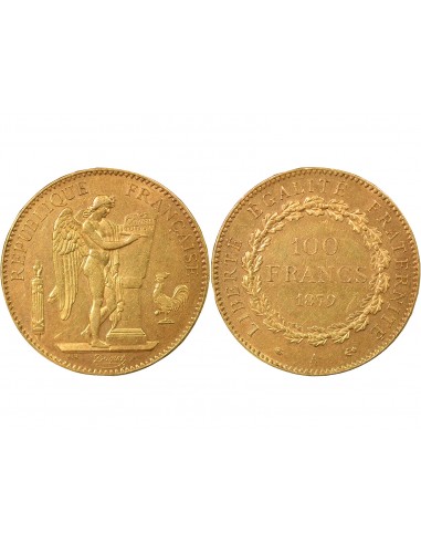 Napoléon III Dieu Protège la France 100 francs Or 1879 A - Paris