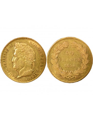 Louis-Philippe Ier Domard 40 francs Or 1834 A - Paris