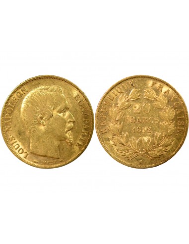 Bonaparte Charles Louis Napoléon (Napoléon III) 20 francs Or 1852 A - Paris