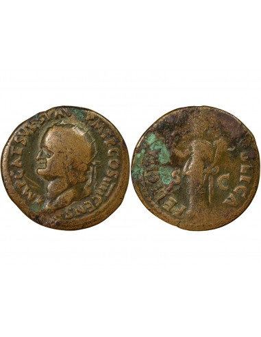 Rome Empire Vespasien Felicitas 1 dupondius Laiton 73 R Rome