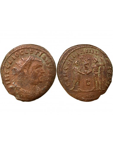 Rome Empire Dioclétien Concordia Militum 1 antoninien Cuivre 296-297 Alexandrie