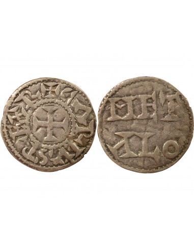 Charles II 1 denier Argent 1000-1189 Melle