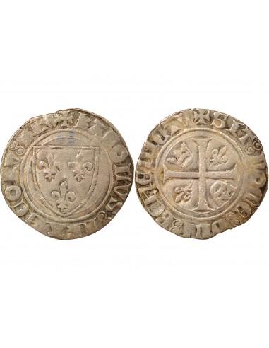 Charles VI 2e Emission 1 blanc Billon 1389-1411 P Dijon