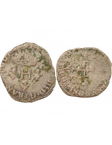 Henri III 2e Type 2 sols Billon 1580-1589 I Limoges