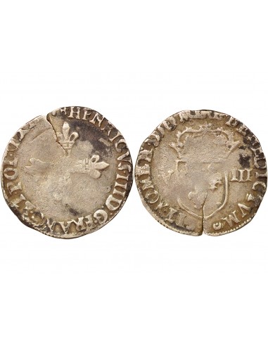 Henri III 1/8 ecu Argent 1587 9 Rennes