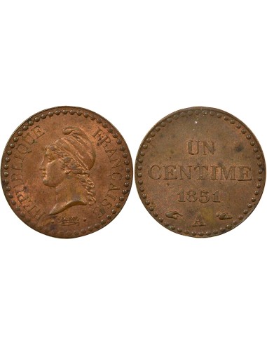 Dupré 1 centime Bronze 1851 A - Paris