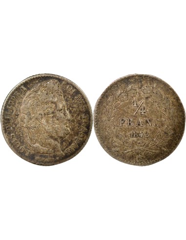 Louis-Philippe Ier 1/4 franc Argent 1842 A - Paris