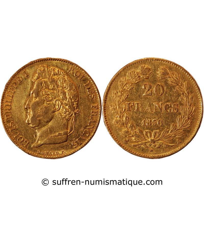 LOUIS PHILIPPE﻿ Ier - 20 FRANCS OR 1836 A PARIS﻿