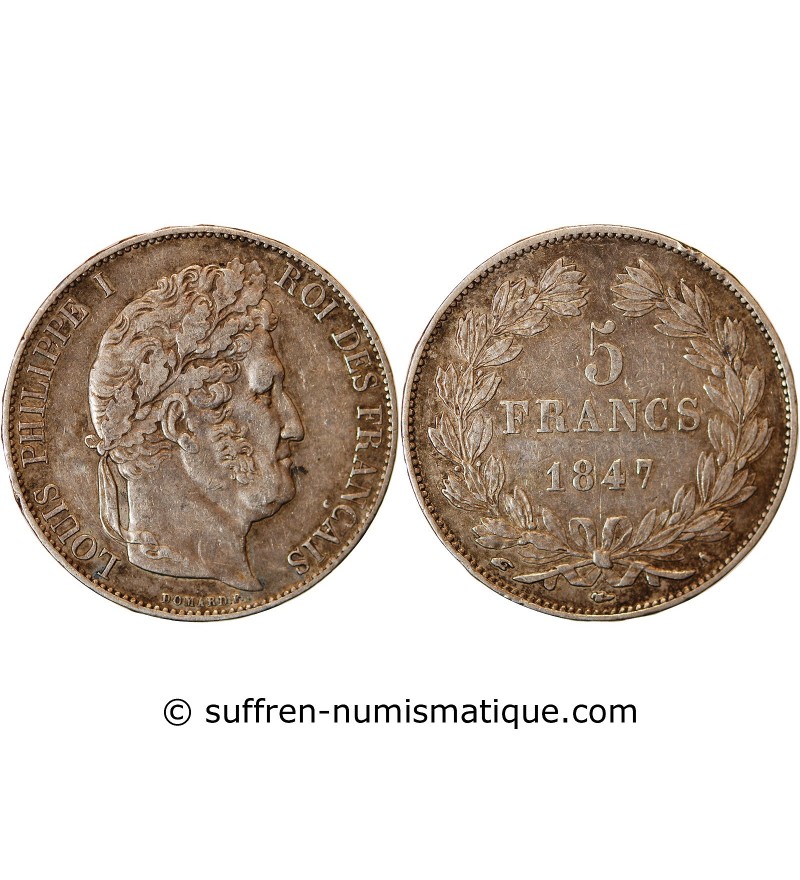 LOUIS PHILIPPE﻿ - 5 FRANCS ARGENT 1847 A PARIS