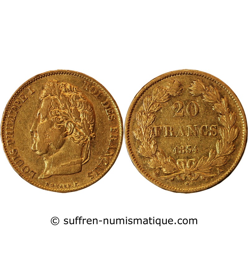 LOUIS PHILIPPE﻿ Ier - 20 FRANCS OR 1834 A PARIS﻿