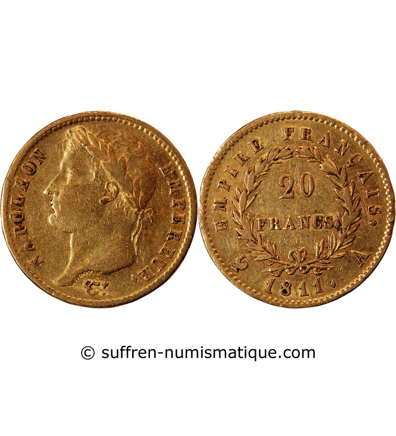 NAPOLEON Ier﻿ - 20 FRANCS OR 1811 A PARIS﻿