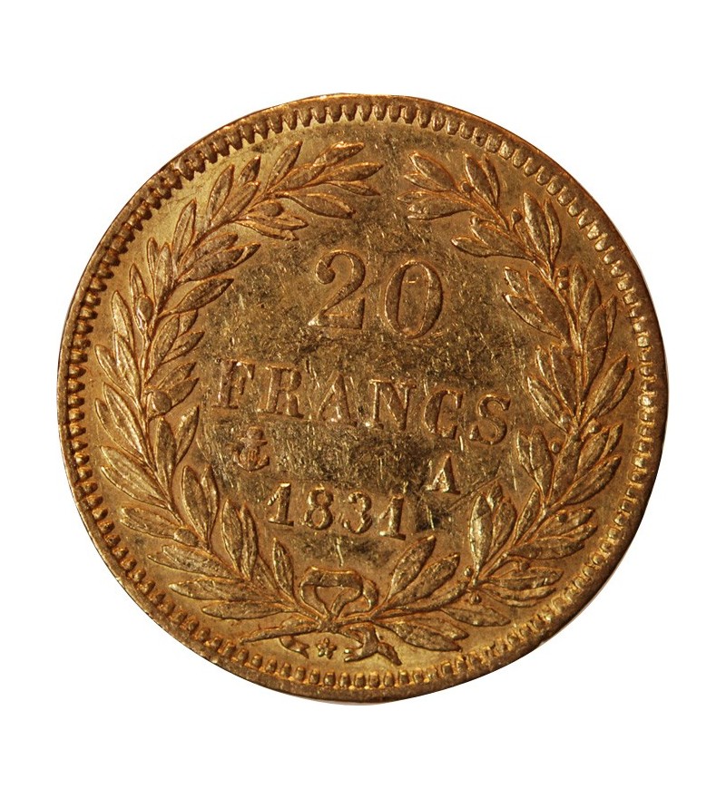 LOUIS PHILIPPE﻿ Ier - 20 FRANCS OR 1831 A PARIS "Tête Nue Tranche En ...