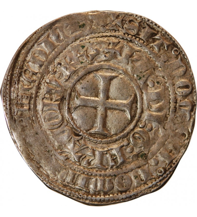 CHARLES VI LE FOU ﻿- GROS AU LIS SOUS LA COURONNE 1380 / 1422, Argent ...