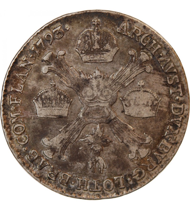 PAYS-BAS AUTRICHIENS FRANÇOIS II - 1/4 KRONENTHALER ARGENT 1793 B ...