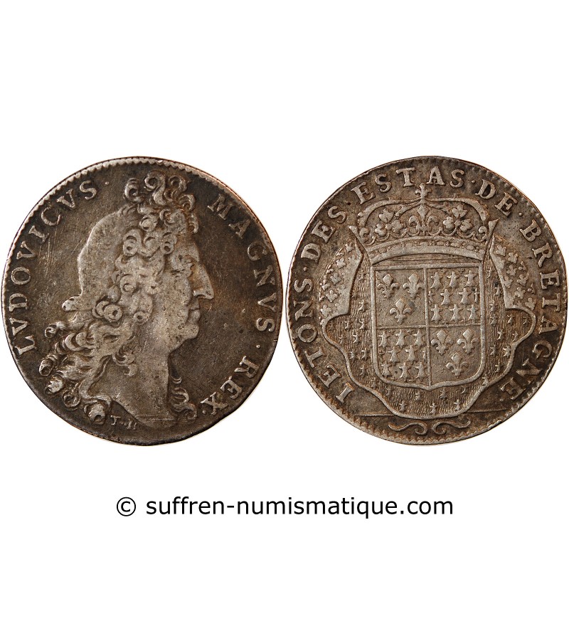 ETATS DE BRETAGNE, LOUIS XIV – JETON ARGENT 1699 VANNES Daniel 48