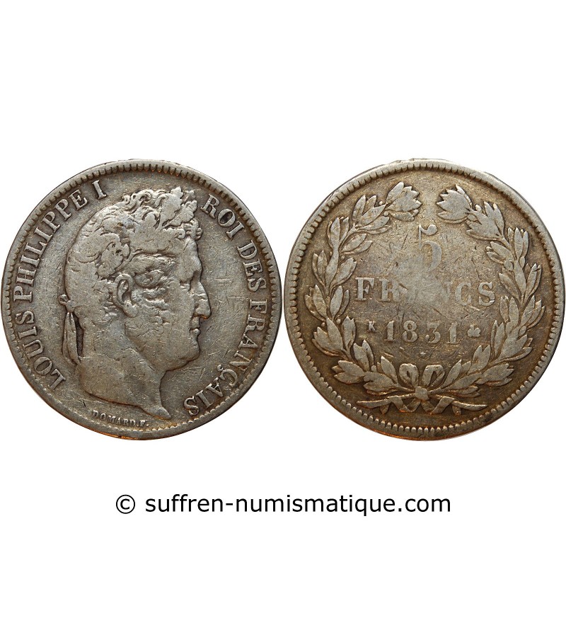 Louis-Philippe Ier 5 Francs Argent 1831 K Bordeaux