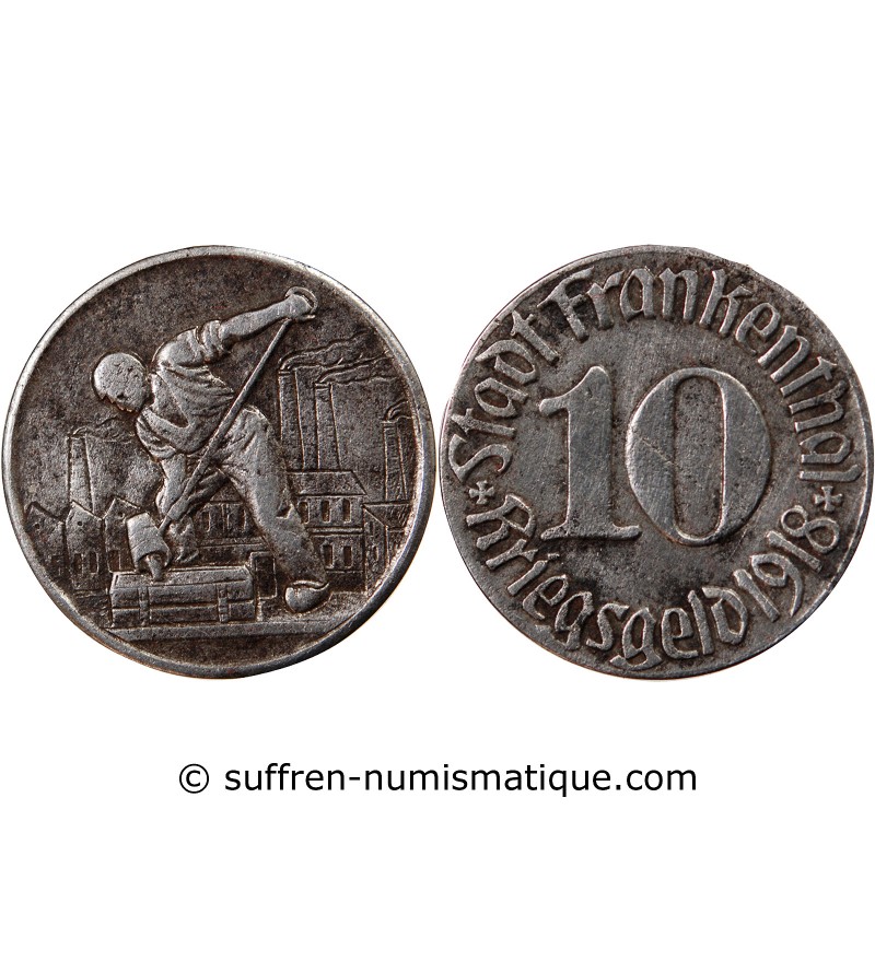 Nécessité, Allemagne, Frankenthal - 10 Pfennig 1918