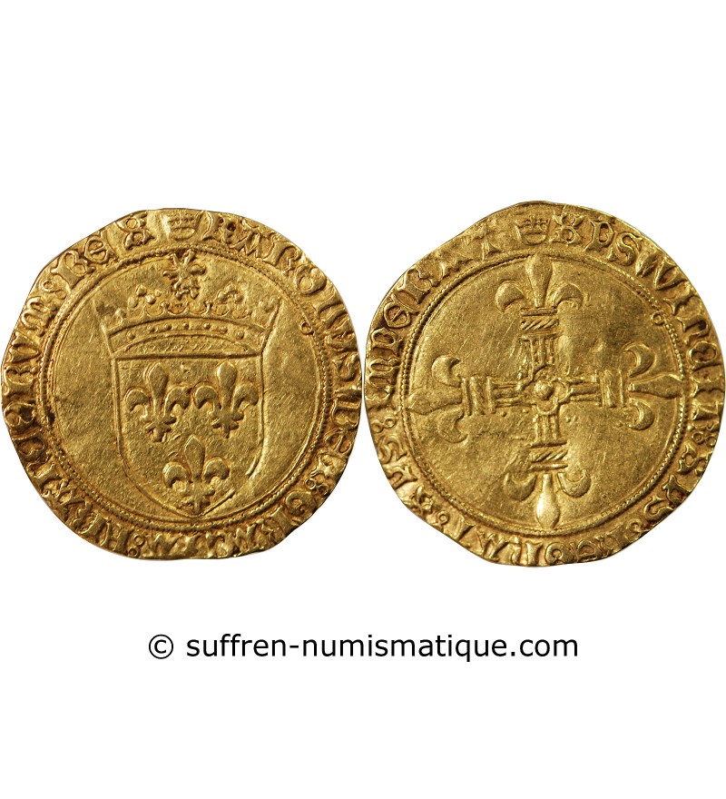 CHARLES VIII - ECU D'OR AU SOLEIL 1483 / 1498 TOULOUSE