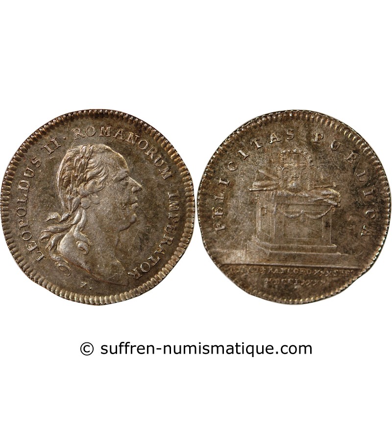 ALLEMAGNE, FRANCFORT-SUR-LE-MAIN, LEOPOLD II - DUCAT ARGENT 1790