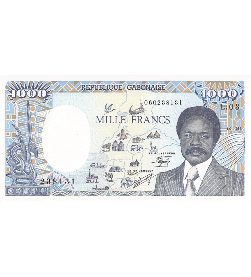 CONGO, OMAR BONGO - 1000 FRANCS 01/01/1986