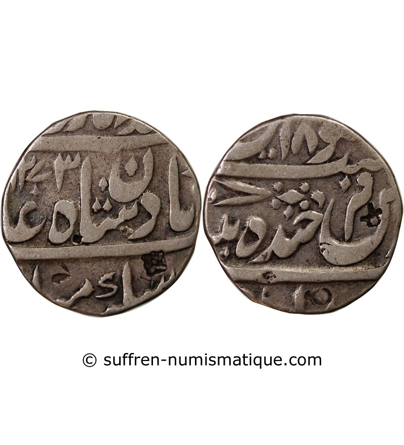 INDE, HYDERABAD, NASIR-AD-DAULA - RUPEE ARGENT 1253 (1838)