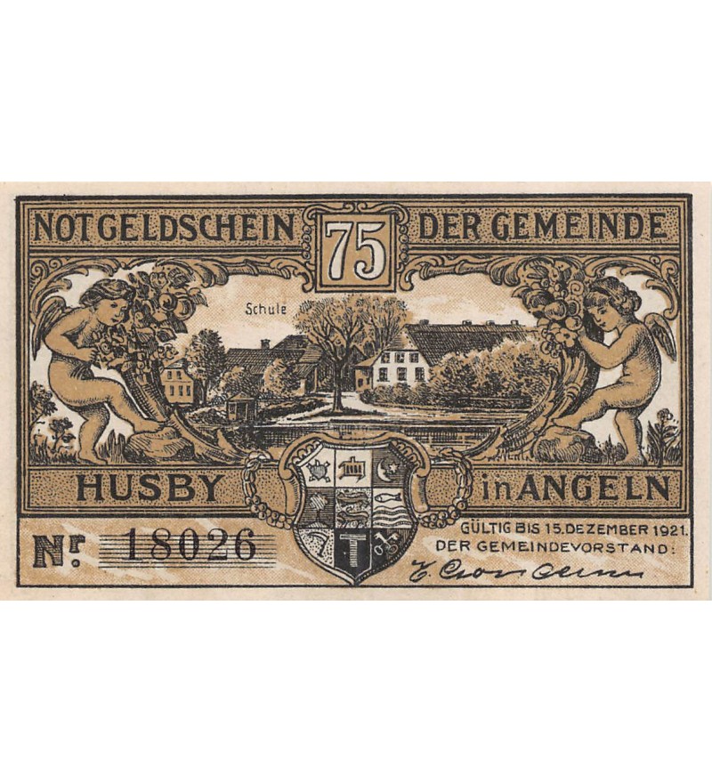 ALLEMAGNE, HUSBY - 75 PFENNIG 1921