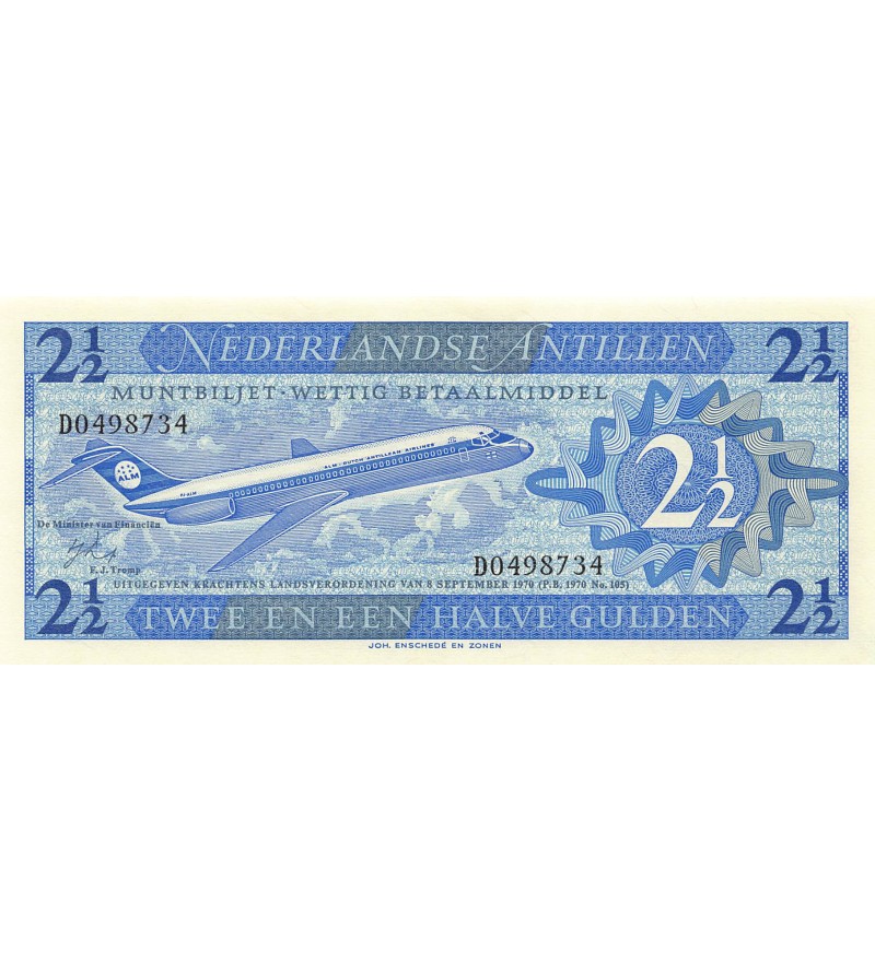 ANTILLES NEERLANDAISES - 2 1/2 GULDEN 1970 - P.NEUF