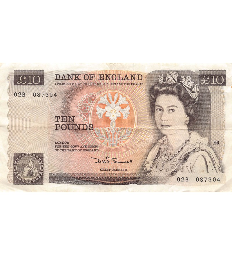 GRANDE-BRETAGNE, ELISABETH II - 10 POUNDS 1980 / 1984 - FLORENCE NIGHTINGALE - TB+