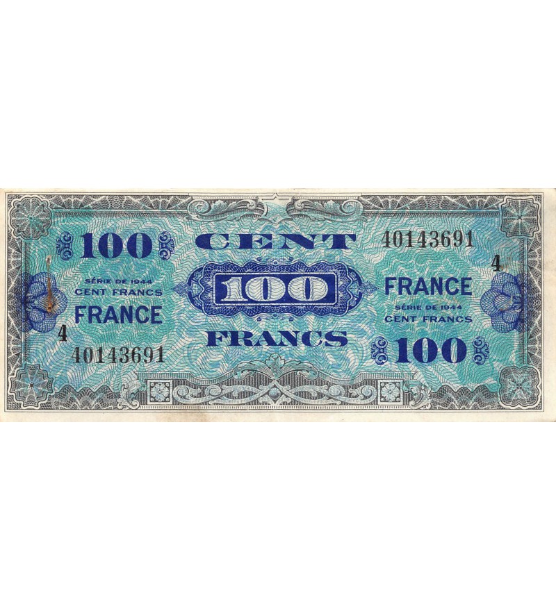 IMPRESSION AMERICAINE, FRANCE - 100 FRANCS 1945 SERIE 4 - TTB+