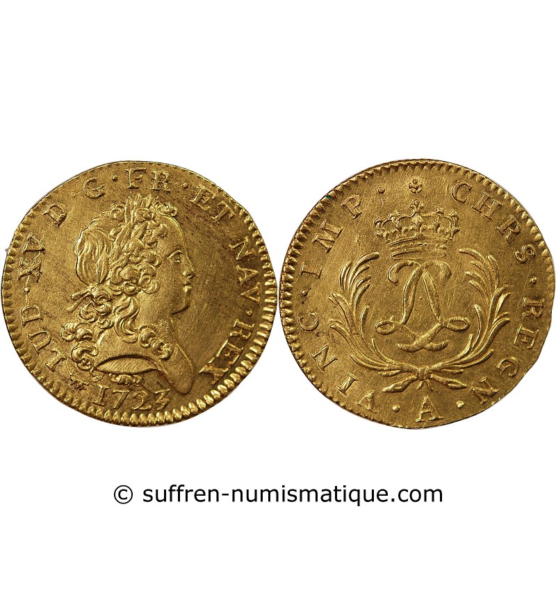 LOUIS XV - DOUBLE LOUIS D'OR MIRLITON 1723 A PARIS