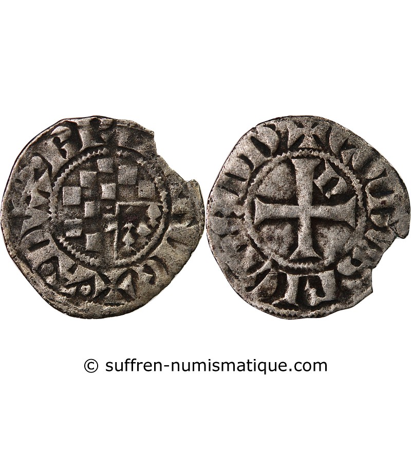 DUCHÉ DE BRETAGNE, ARTHUR II - DENIER 1305 / 1312 NANTES